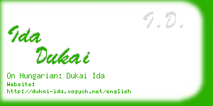 ida dukai business card